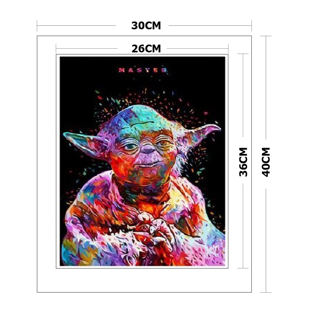 11CT Stamped Cross Stitch - Yoda(30*40CM)
