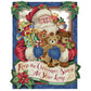 14ct Stamped Cross Stitch Santa Claus & Bear (44*54cm)