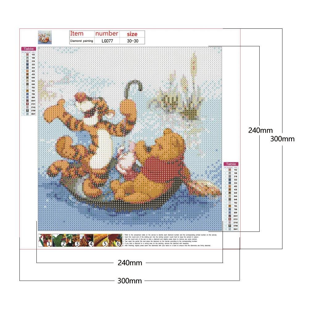 Tigger Piglet And Winnie The Pooh 5D Diamond Painting On Canvas