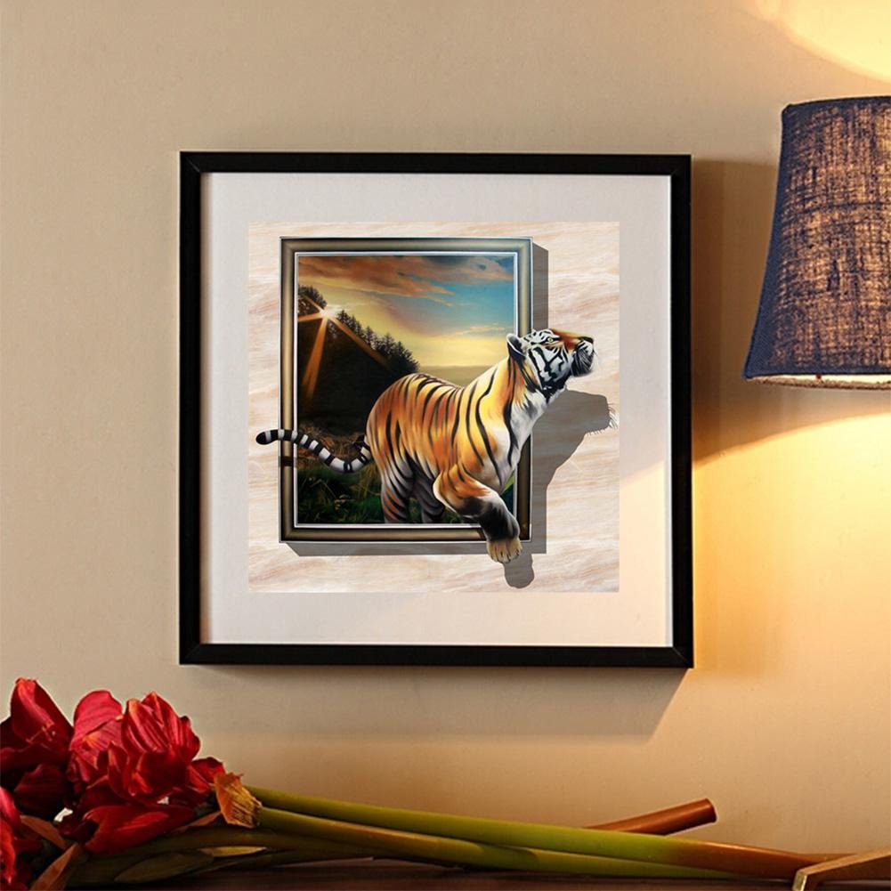 5D DIY Diamond Painting Kit - Full Round - Tiger In The Picture