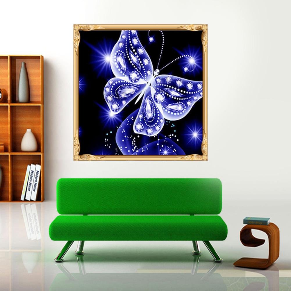 Crystal Butterfly 5D DIY Diamond Mosaic Embroidery Kit Bedroom Craft