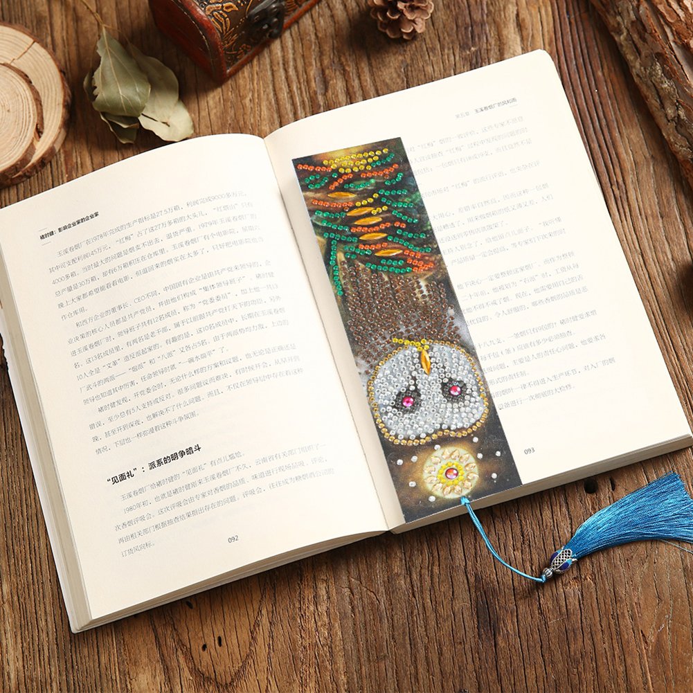 DIY Special Shaped Diamond Painting Leather Bookmark Book Page Mark Crafts
