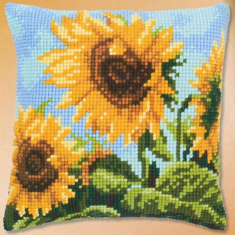 Sunflower 11CT Stamped Cross Stitch Pillowcase (40*40CM)