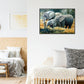Pintura Diamante - Rodada Completa - Família Elefante Bebendo