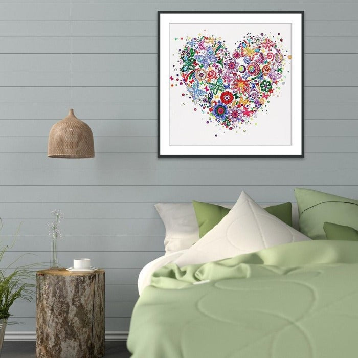 Heart Crystal Rhinestone 5D Diamond Painting (Part Drill) home decoration【diamondpaintingsart】