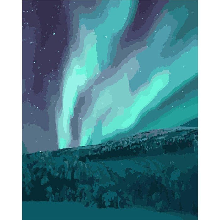 Oil Painting By Number Kits Color Drawing Hand Painted Art Picture Aurora