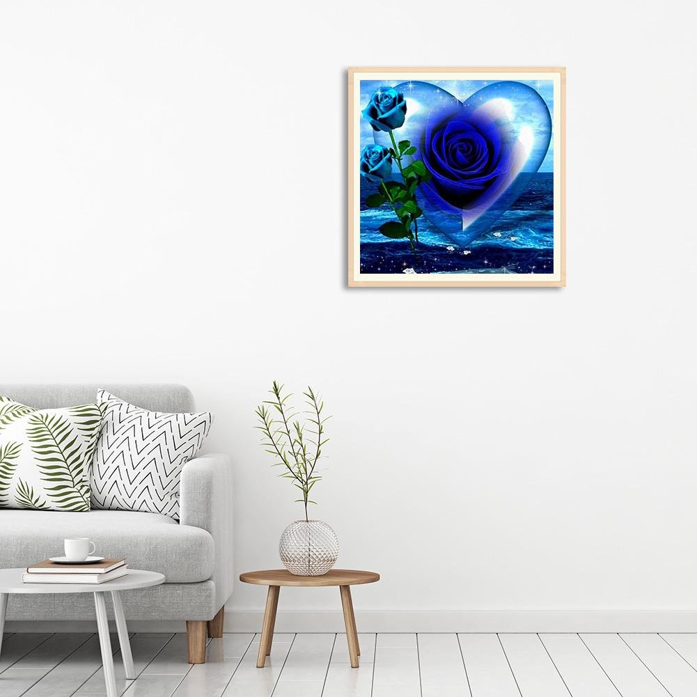 Diamond Painting - Full Round - Blue Rose 2