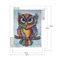 Diamond Painting Crystal Rhinestone Owl Include Diamond Painting Tool