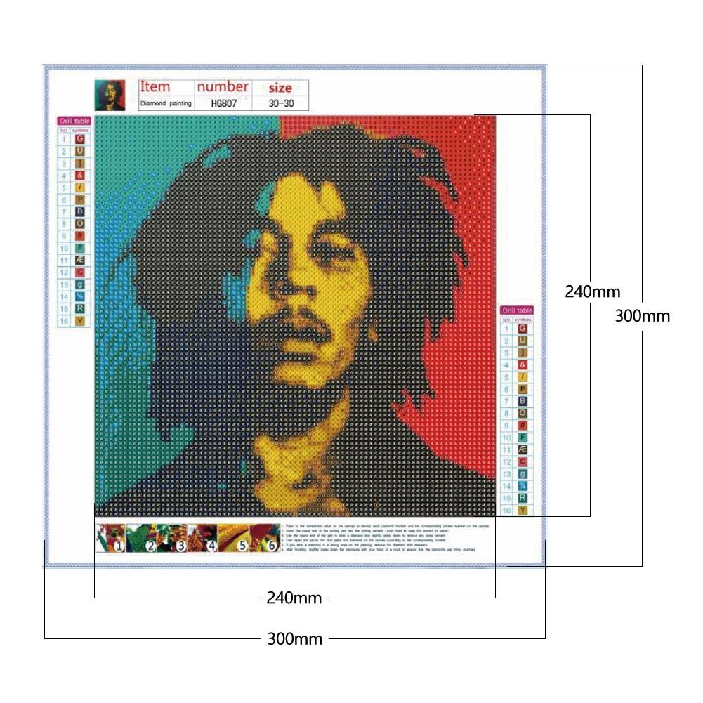 Diamond Painting - Full Round - Bob Marley