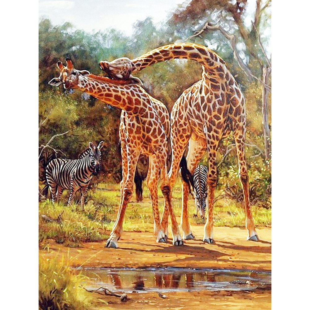 Diamond Paintings Art Full Drill Giraffe & Zebra