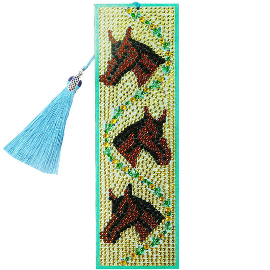 DIY Diamond Painting Bookmark with Tassel Horse
