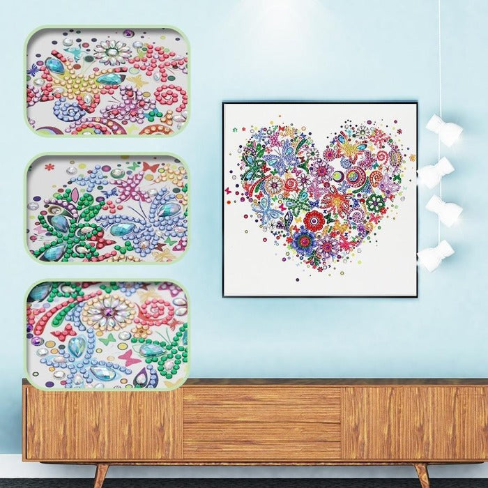 Heart Crystal Rhinestone 5D Diamond Painting (Part Drill) home decoration【diamondpaintingsart】