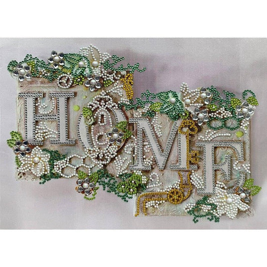 Partial Special Drill Diamond Painting HOME 4 Letter Word Resin Rhinestone Wall Art Picture