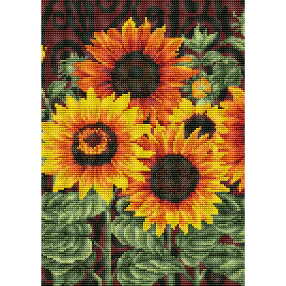 11ct Stamped Cross Stitch Sunflowers (30*40cm)