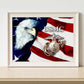 Pintura de diamantes - Ronda completa - Águila de la bandera de EE. UU.