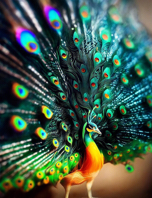 peacock AH1829 5D Diamond Painting -  – Five