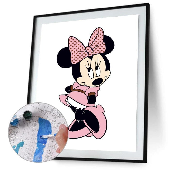 Cartoon Mouse Hand Painted Canvas Oil Art Picture Craft Home Wall Decor