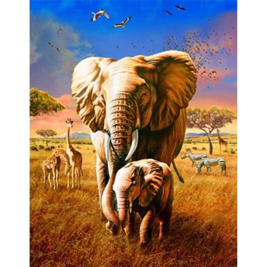 DIY Elephant Painting By Numbers Kit