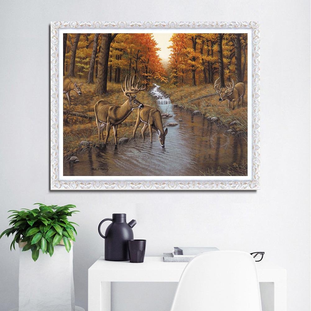 Diamond Painting - Full Round - Forest Elks