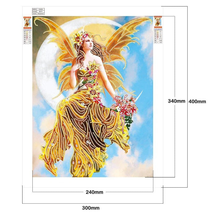 DIY 5D Crystal Rhinestone Diamond Painting Kit Fairy Angel