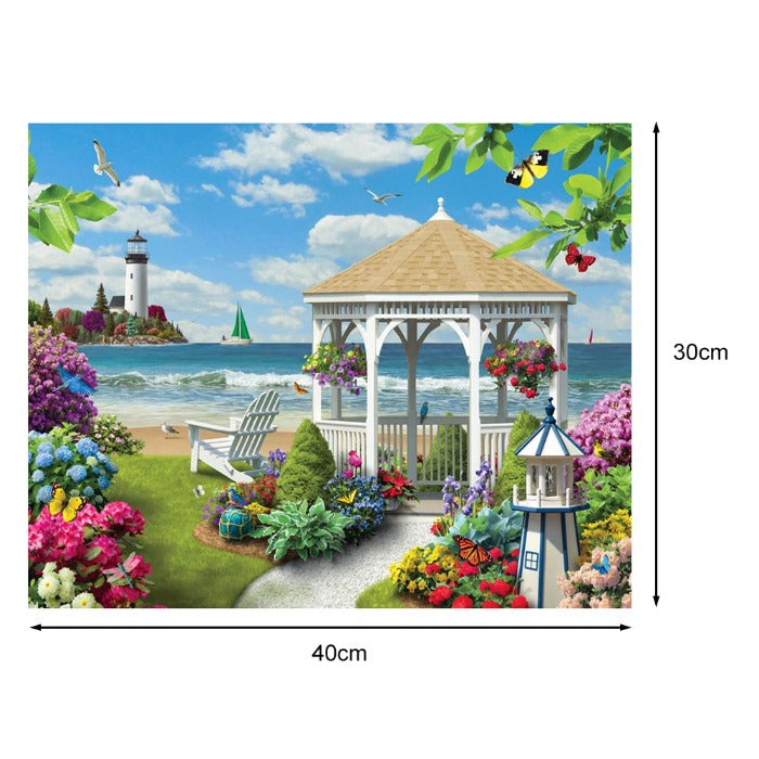 Digital Painting By Numbers Kit DIY Pavilion Hand Painted Canvas Oil Art Picture