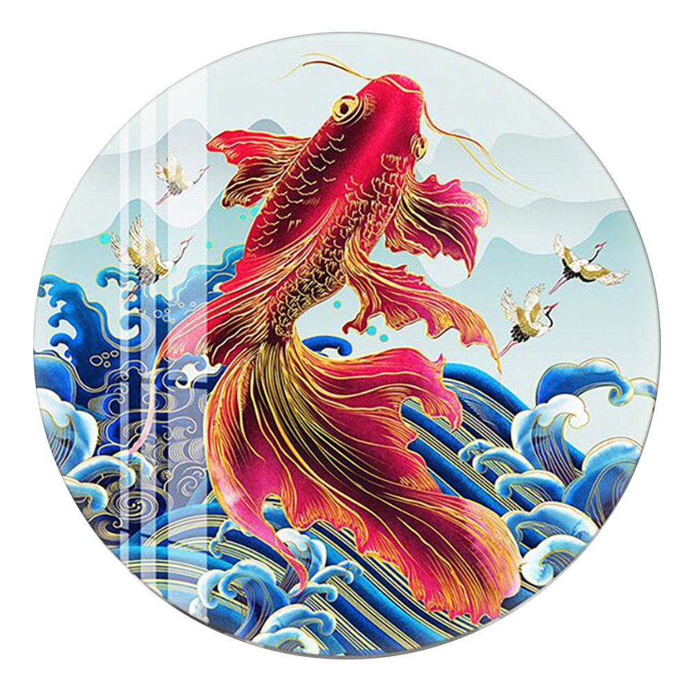 11ct Stamped Cross Stitch Koi Playing In The Water(50*50cm)
