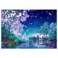 11ct Stamped Cross Stitch Romantic Starry Sky Quilting Fabric (50*75cm)