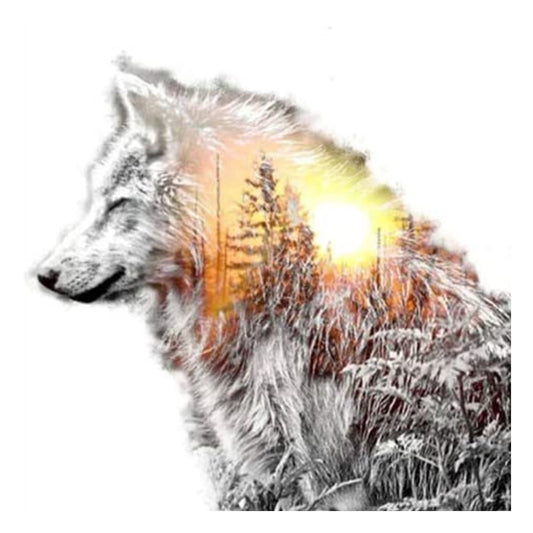11ct Stamped Cross Stitch Wolf(50*50cm)