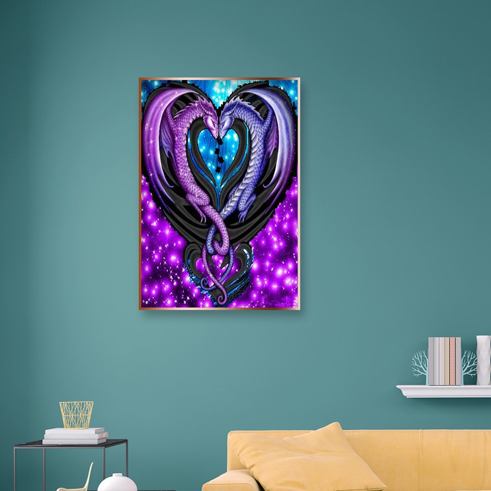 Diamond Painting - Full Round -  Heart Dragon
