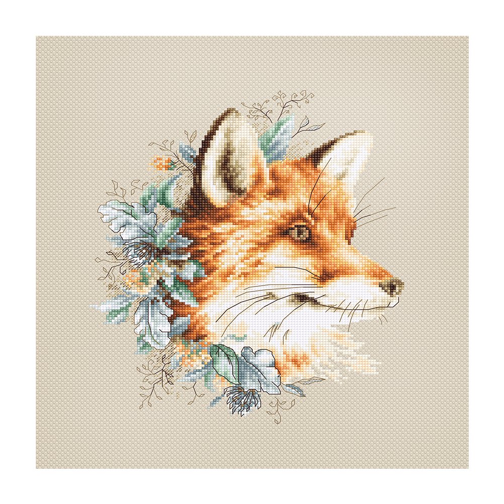 11ct Stamped Cross Stitch Fox (48*48cm)