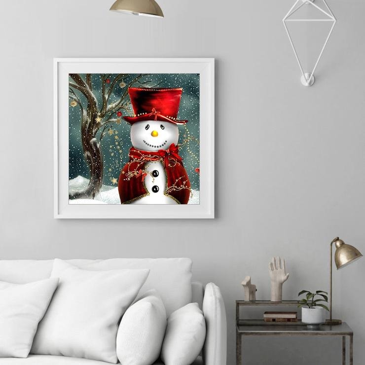 Diamond Painting - Full Round - Snowman A