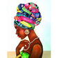5D DIY Beads Art Kits African Woman with Colorful Hair Band