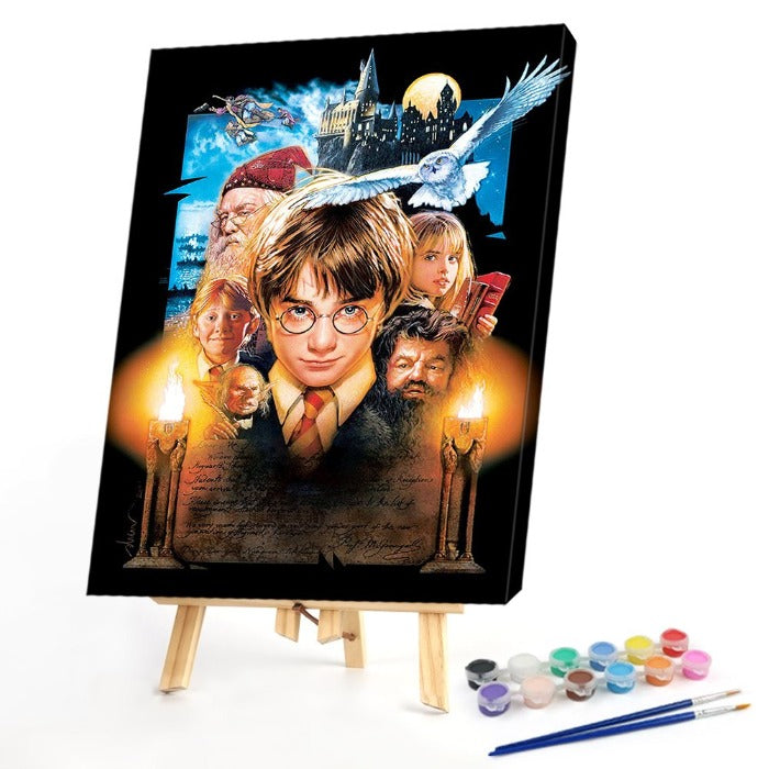 DIY Premium Paint By Numbers Kit Harry Potter with Canvas and