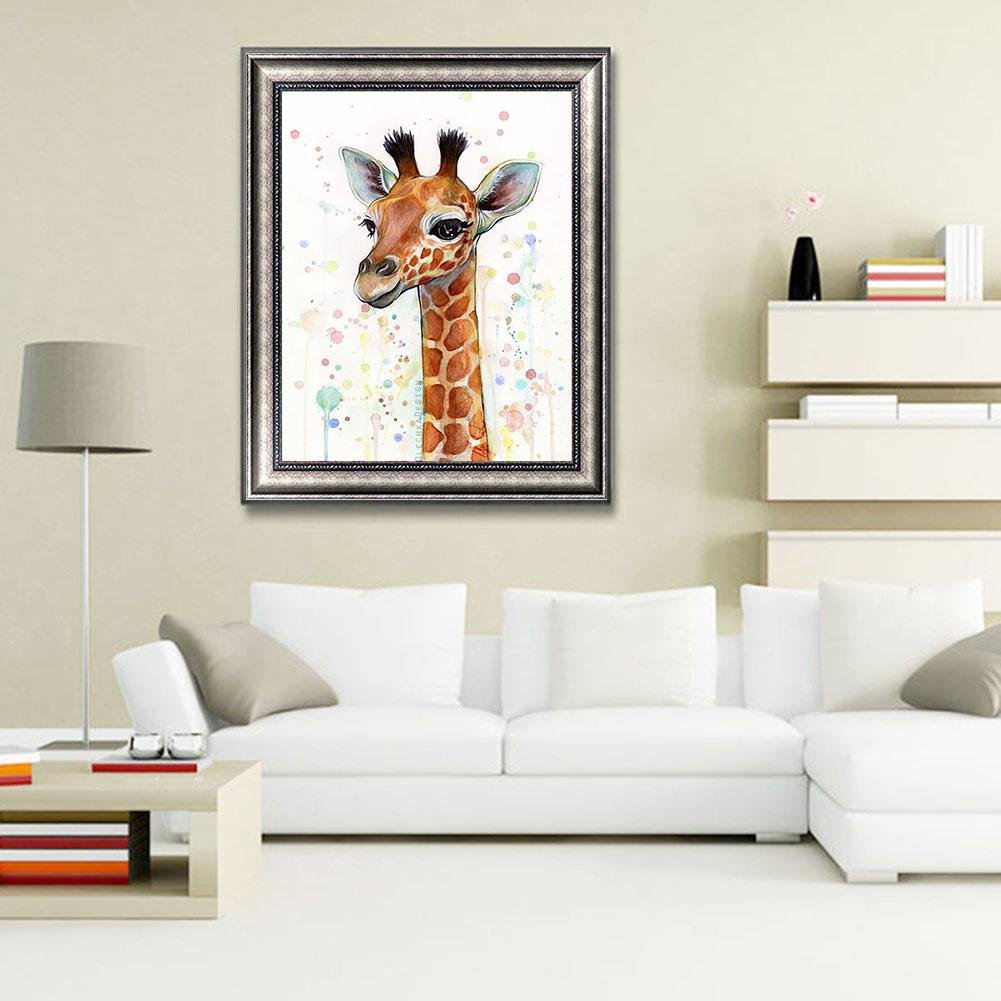 Pintura Diamante - Redondo Completo - Girafa B