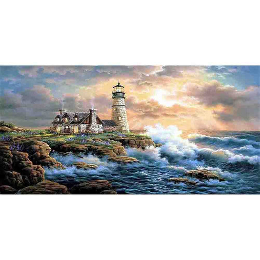 11ct Stamped Cross Stitch Seaside Castle(40*85cm)