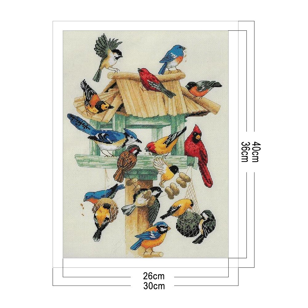 11CT Stamped Cross Stitch - Bird (30*40CM)