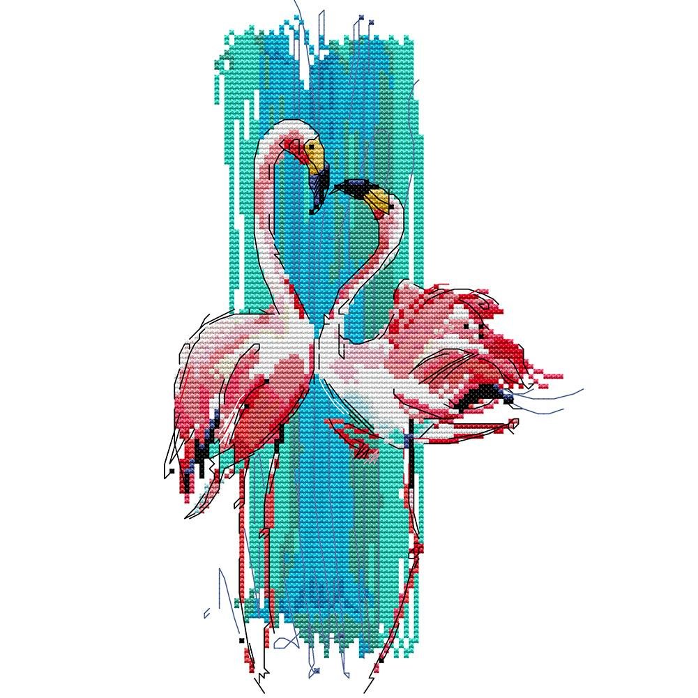 14ct Stamped Cross Stitch Flamingo(25*33cm)