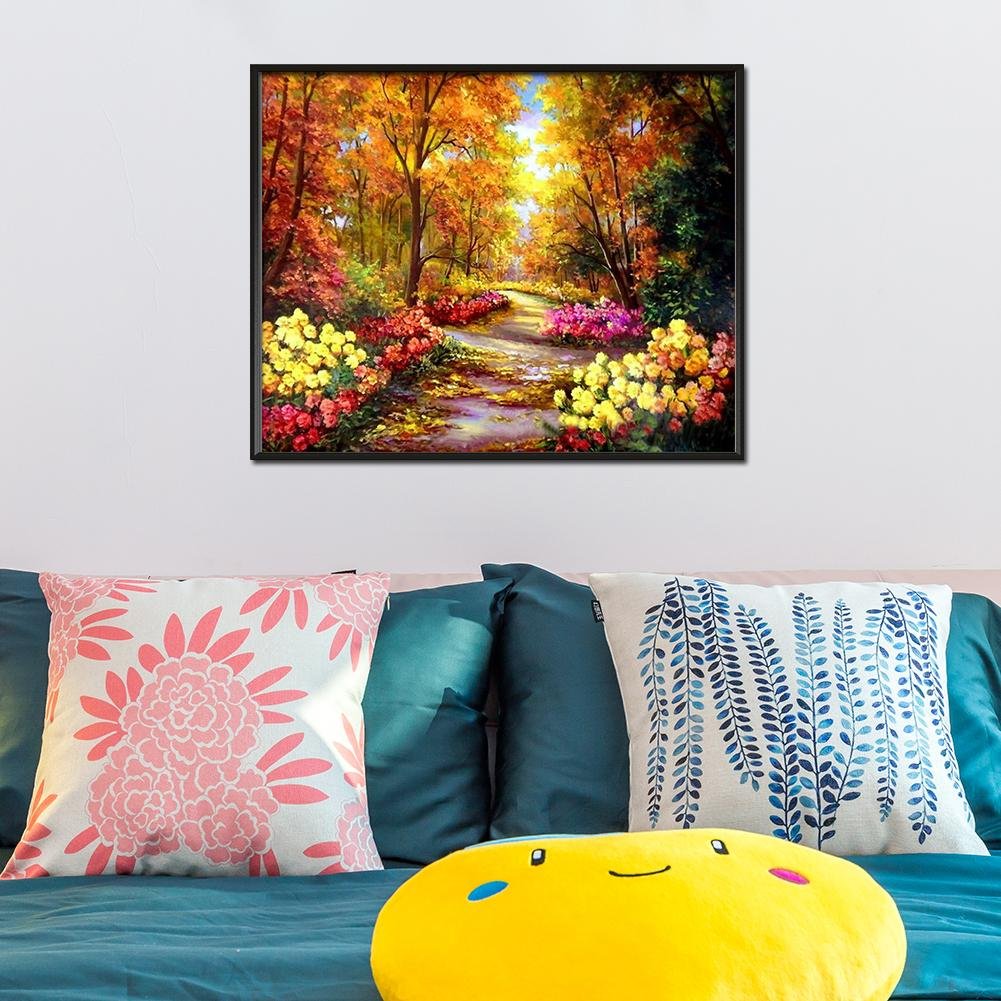 Diamond Painting - Full Round - Forest Path Scenery
