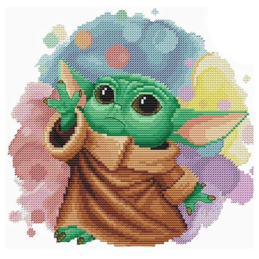 11CT Stamped Cross Stitch - Yoda(40*40CM)