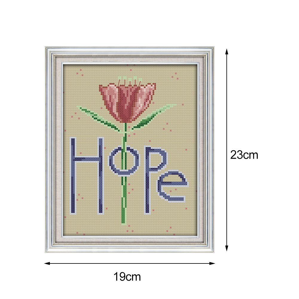 Ponto cruz estampado 14 quilates - Hope Rose (23*19 cm)