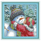 14ct Stamped Cross Stitch Shy Snowman (25*25cm)