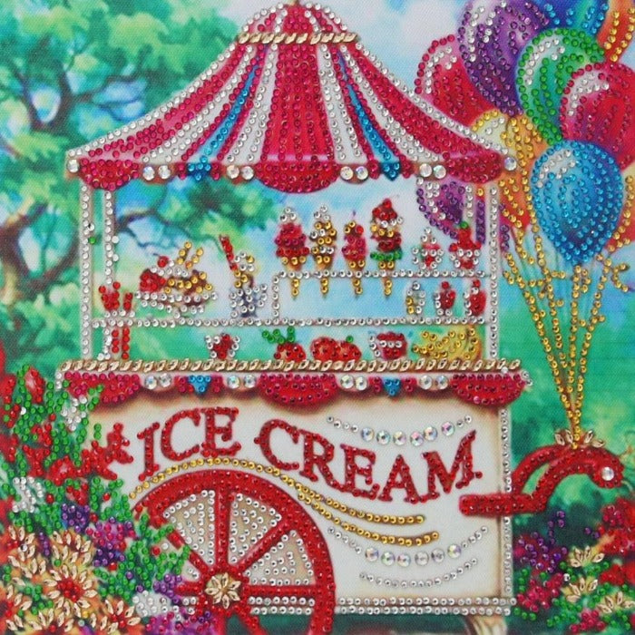 diamond painting kits for adults clearance full drill Christmas - Crystal Rhinestone - Ice Cream 