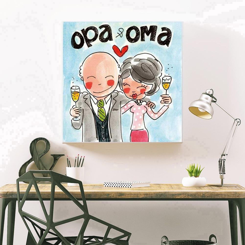 Diamond Painting - Full Round - Opa & Oma