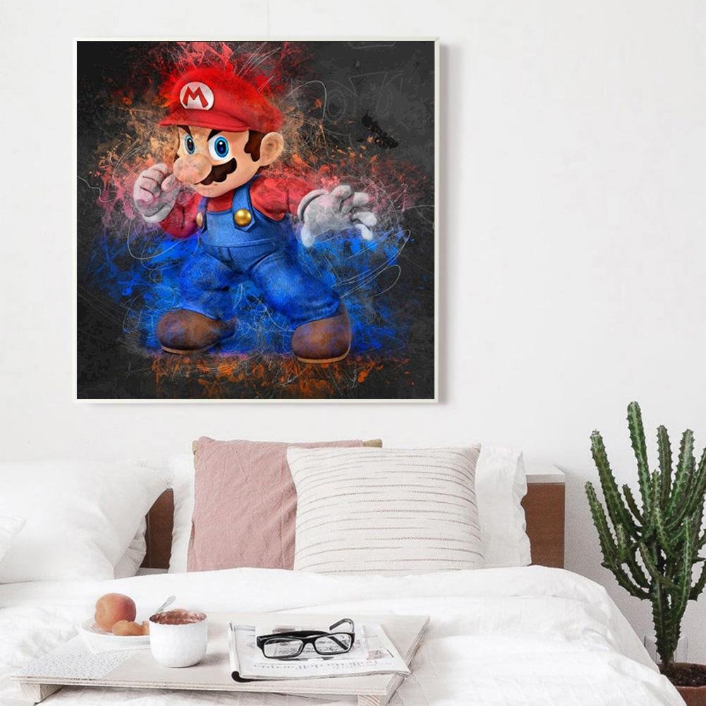 Pintura Diamante - Redondo Completo - Mario