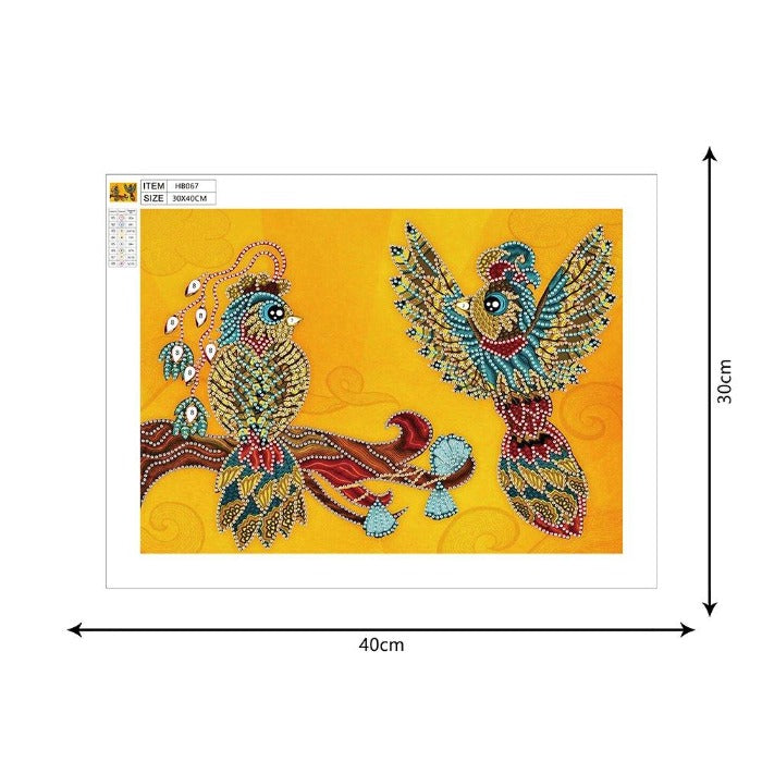 Two Birds 5D Special Shaped Part Drill Resin embroidery Craft