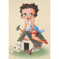 5D Diy Diamond Painting Kit Full Round Beads Betty Boop Repairs The Dog Kennel