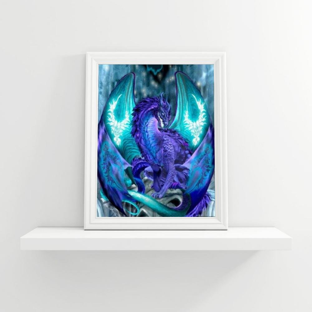 Diamond Painting - Full Round - Purple Dragon B
