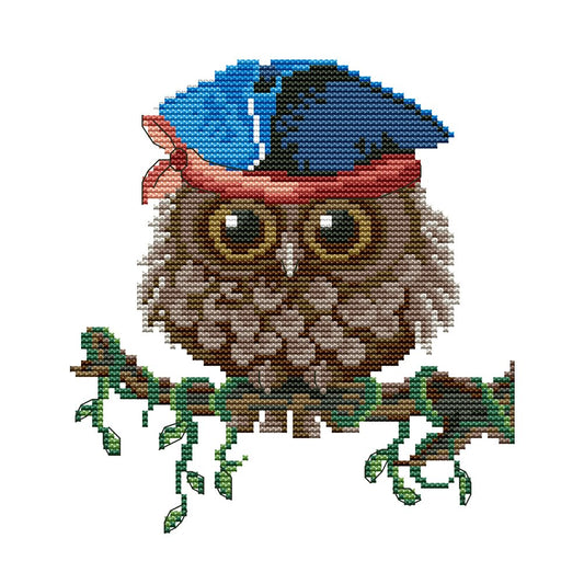 14ct Stamped Cross Stitch Owl (19*22cm)