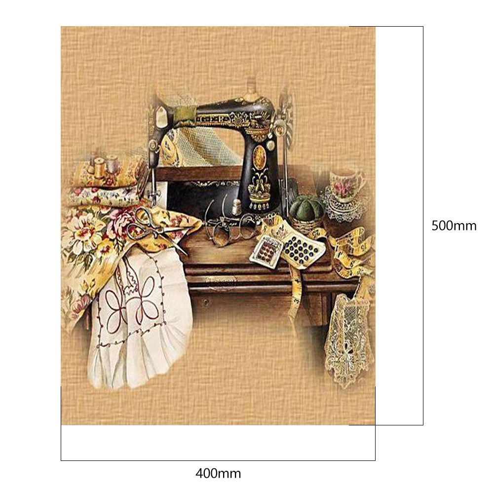 Pintura por número - Pintura al óleo - Máquina de coser (40*50 cm) C