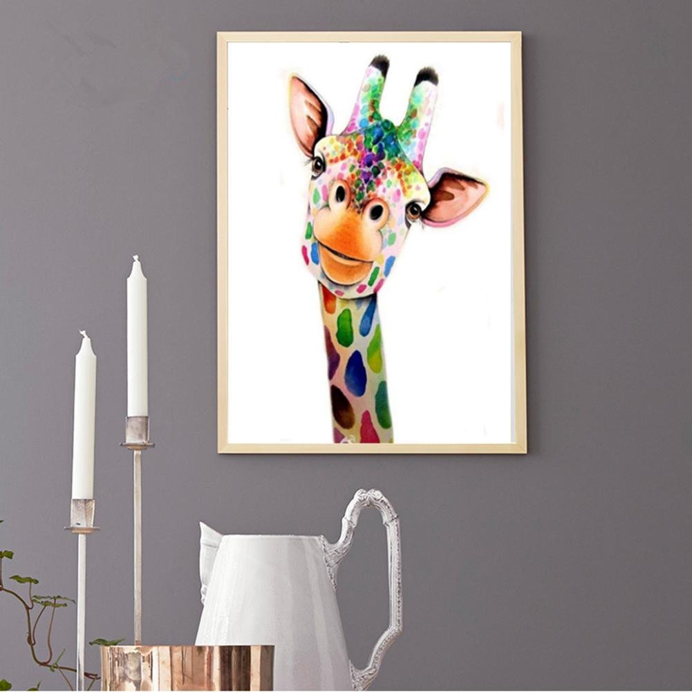 Pintura Diamante - Redondo Parcial - Girafa